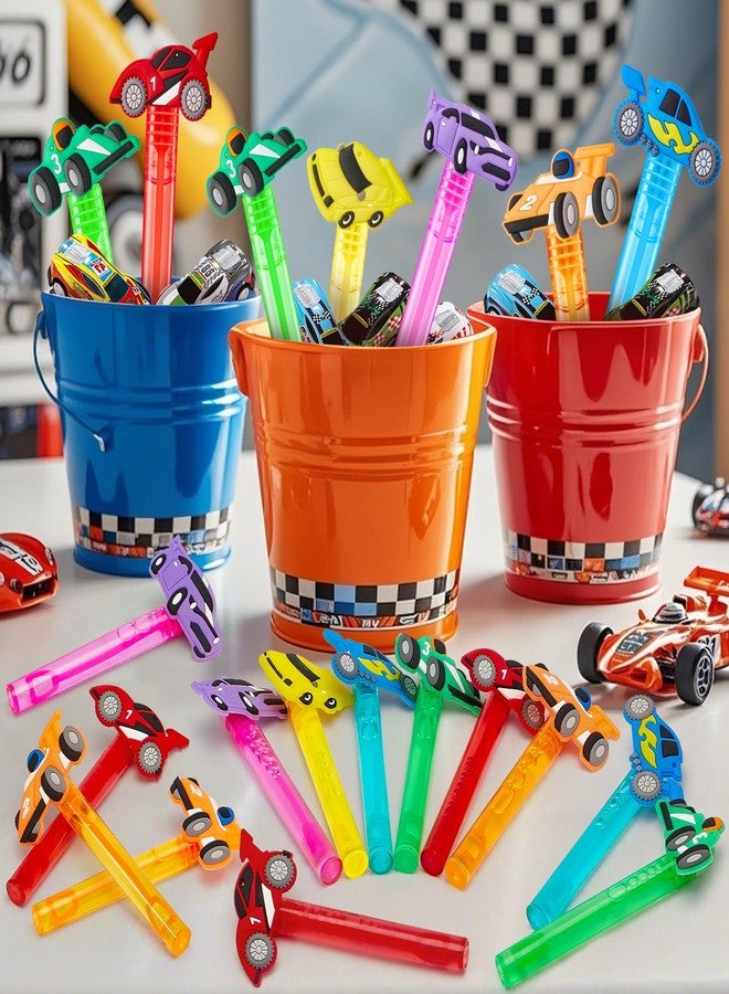 Winrayk Race Car Party Favors, 24Pcs Cars Themed Mini Bubble Wands for Kids Bubbles Bulk with Detachable Topper (6 Styles & Colors), Summer Pool Beach Birthday Supply Goody Bag Stuffer Classroom Prize - Image 5